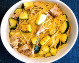 サバ缶とズッキーニの簡単和風パスタ作り方5写真