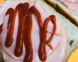 ハム&チーズのピザソーストーストサンド作り方1写真