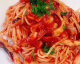 焼きイカのトマトパスタ作り方10写真