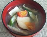 彩り野菜と豆腐と蕪のすり流し汁作り方4写真