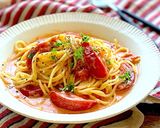 フルーツトマト海老のトマトクリームパスタ作り方11写真