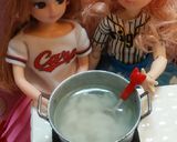 リカちゃんサイズ♡野球シリꕤ牡蠣粥*.ﾟ作り方3写真