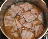 鯖とごぼうの味噌煮・大葉風味作り方6写真