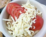レンチン(6分)♥️トマトonハンバーグ作り方13写真