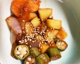 じゃがいもオクラの中華漬け炒め煮作り方12写真