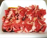 牛肉とかぼちゃのゴマ煮作り方1写真