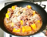 牛肉とかぼちゃのゴマ煮作り方4写真