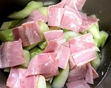 おばけきゅうりとベーコンの塩ニンニク煮作り方3写真