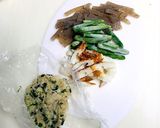 余り餃子のタネで作る♪中華餡がけ野菜炒め作り方1写真