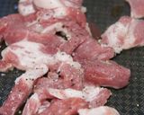 豚肉としし唐の炒め物作り方3写真