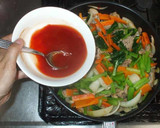 野菜炒め♪簡単酢豚風作り方14写真