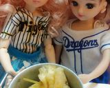 リカちゃんサイズ♡野球シリꕤ味噌餅巾着作り方6写真