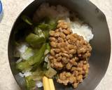 納豆とピーマンのたっぷりかつお節ご飯作り方2写真