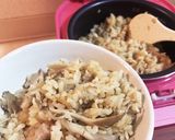 超簡単！楽々！鶏とキノコの炊き込みご飯作り方5写真