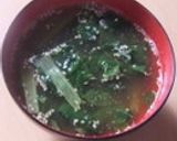 白菜の味噌汁にヘルシ～擦り胡麻とえごま油作り方12写真
