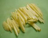 簡単！ポテトと3色野菜の焼豚炒め作り方1写真
