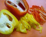 簡単！ポテトと3色野菜の焼豚炒め作り方2写真