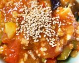 ミニトマトゴロゴロ夏野菜麻婆豆腐作り方21写真