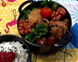 お弁当に♪上手に飾り♪隙間埋めレタス♡作り方8写真