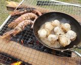 キャンプで楽チン＊焚火で海鮮バーベキュー作り方1写真