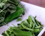 沙茶牛肉と空芯菜のあんかけご飯作り方2写真