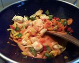 鶏肉/豆腐と野菜のピーナッツソース炒め作り方4写真