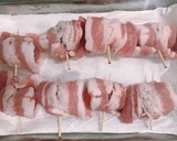 一人暮らしのトマトの豚バラ巻き巻き焼き作り方2写真