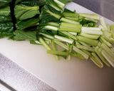 ごま油香る☆小松菜のシャキシャキ炒め煮作り方1写真