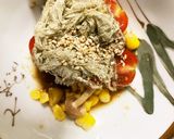 しめじコーントマトレンジとろろ昆布梅和え作り方7写真