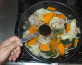 かぼちゃ豚肉の煮物♪簡単生姜風味作り方9写真