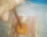 電子レンジで、ベーコン目玉焼き作り方3写真
