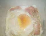 電子レンジで、ベーコン目玉焼き作り方4写真