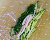 おかひじきとシーチキン生春巻作り方3写真