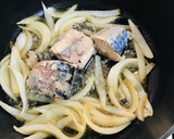 柿酢とさば水煮缶のみそ炒め煮作り方5写真