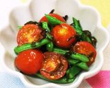 お弁当に＊ミニトマトとピーマン塩昆布炒め作り方9写真