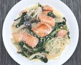 乾燥こんにゃくパスタでサーモンクリーム作り方16写真