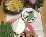 インゲンとマカロニのトマト煮作り方1写真