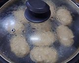 蓮根と榎の鶏団子and蓮根乗せ焼き作り方12写真