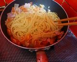 ベーコンとトマトのスパゲティ作り方5写真