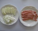 りんごの豚肉巻き作り方1写真