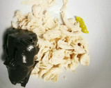 ささみと黒胡麻豆腐のわさび醤油和え作り方2写真