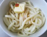 火を使わない☆バター醤油釜玉うどん作り方3写真