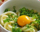 火を使わない☆バター醤油釜玉うどん作り方4写真