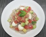 乾燥こんにゃくパスタアボカドトマトチーズ作り方11写真