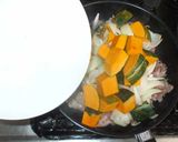 かぼちゃ豚肉の煮物♪簡単生姜風味作り方8写真