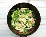 長ねぎだししょうゆパスタ作り方2写真