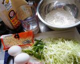 残り物のたこ焼き粉と材料でお好み焼き♪作り方1写真