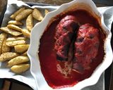 ウズベキスタン♡ナスの肉詰め焼きポテト添作り方7写真