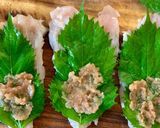 定番【ササミの梅大葉巻き揚げ】ささみ天作り方3写真