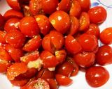 塩鯖と夏野菜フレッシュトマトレンジ煮作り方1写真